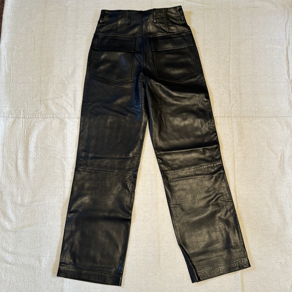 Zara patch pocket lambskin pants - Picture 4 of 9